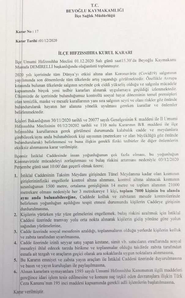 istiklal caddesi icin kisi siniri uygulamasi hayata gecirilecek istiklal caddesi icin kisi siniri uygulamasi hayata gecirilecek