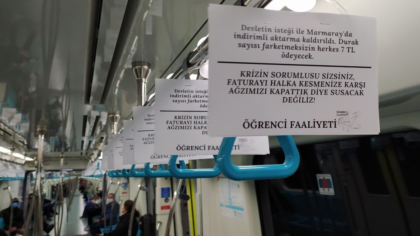 marmarayda aktarma indiriminin kaldirilmasina karsi eylem marmarayda aktarma indiriminin kaldirilmasina karsi eylem